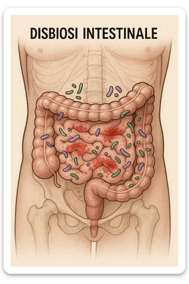 disbiosi intestinale vista anatomicamente sticker