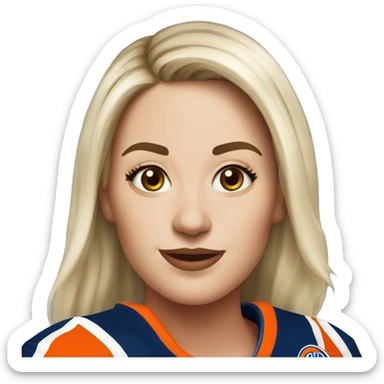 Me as an Edmonton oilers nhl female fan sticker