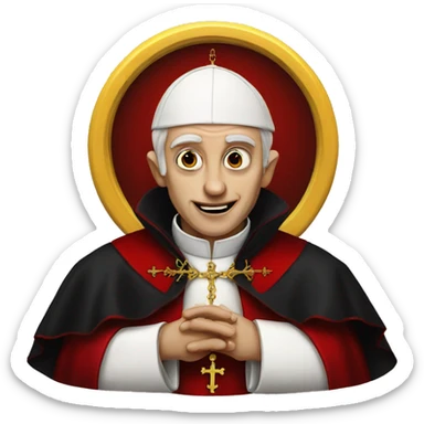 A vampire as the pope sticker