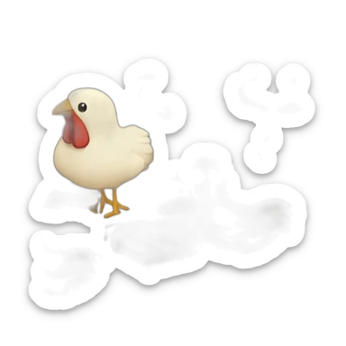 Canapé sur une poule sticker