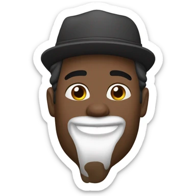 Moreno, pelo negro, con gorra para atrás,  sticker