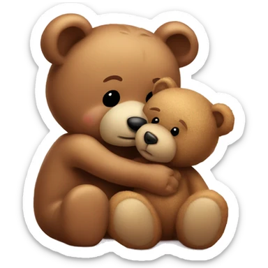 teddy bear kissing another teddy bear sticker