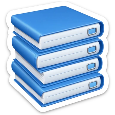 documents with blue cover sticker