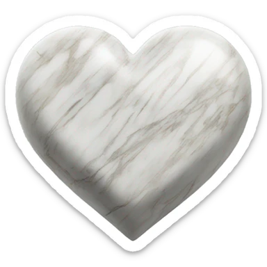 Marble heart sticker
