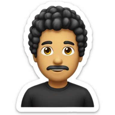 Pitufo de pelo largo y negro sticker