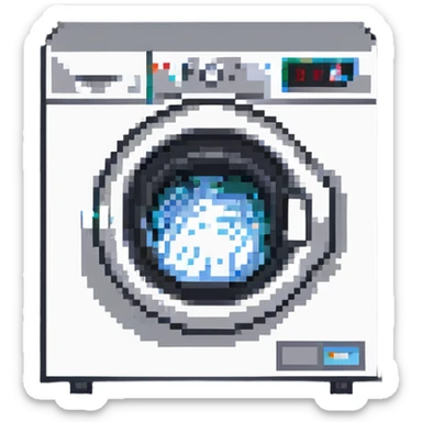 washing machine with spinning cycle sticker