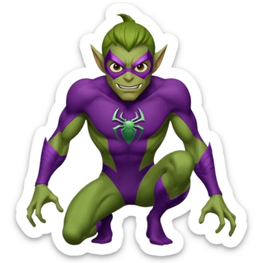 Green goblin classic Spiderman  sticker