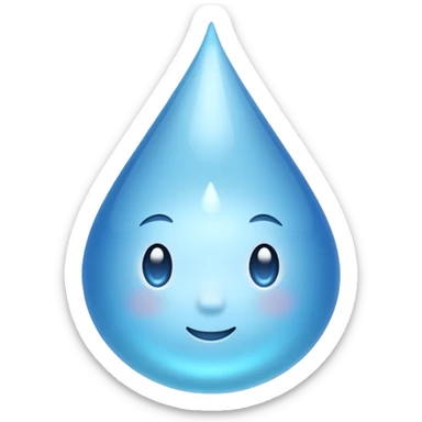 water droplet symbol sticker