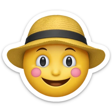 Şapkalı gülen emoji sticker