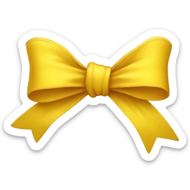 Yellow bow sticker