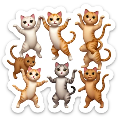 Dancing cats sticker