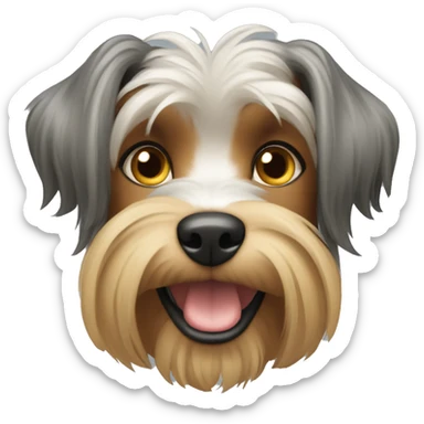 female yorkshire dog  sticker