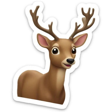 Deer at a residential house sticker