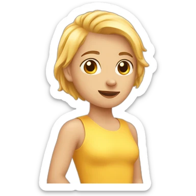 emoji minimalista de cuerpo-mente sticker