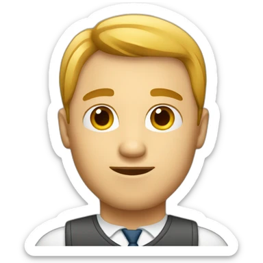 male employee sticker