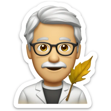 profesor con una hoja de papel sticker