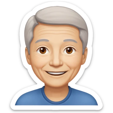 make a character looks like 67 smiling with eyes and mouth sticker