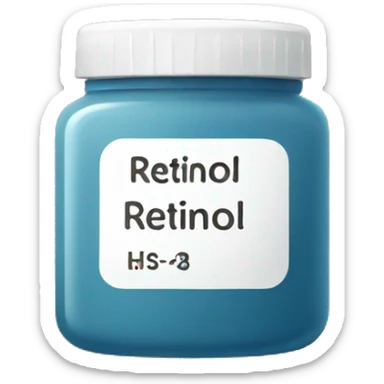 
jar labeled retinol sticker