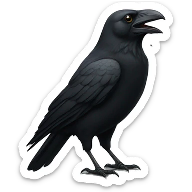  crow smokes a cigarette sticker