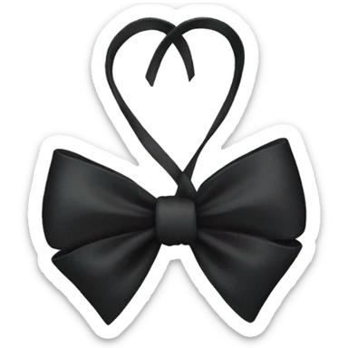 Black bow sticker