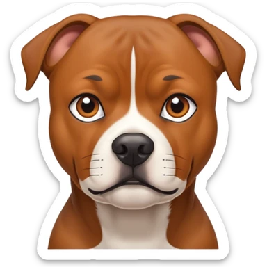 Brown staffy sticker
