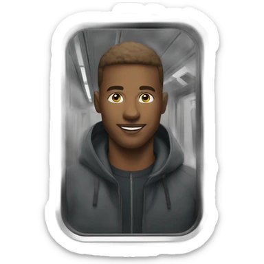 White man on New York 6 train sticker