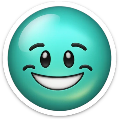 Uranus planet with a smiling face sticker