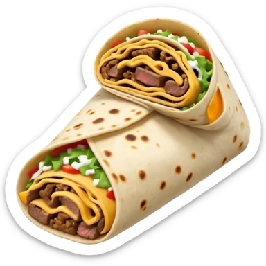 Steak and cheese burrito  sticker