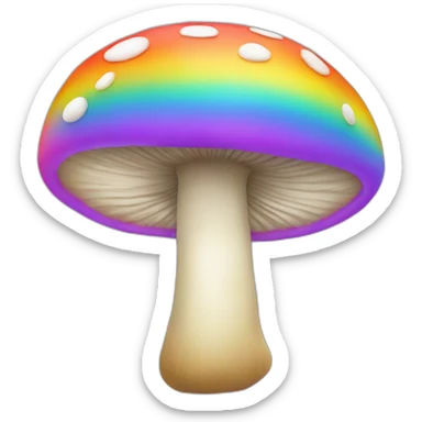Mushroom rainbow sticker