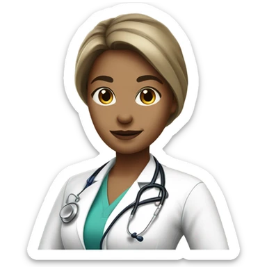 A girl doctor sticker