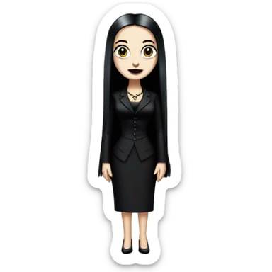 Morticia Addams,cute,showing off, show full body, accessories  sticker