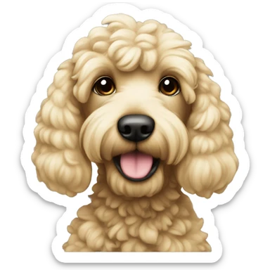 Blonde cockapoo in equafleece  sticker