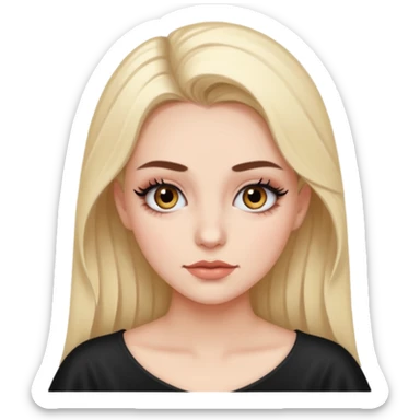 A girl who bats her eyelashes proudly sticker