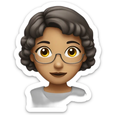 fille intello sticker