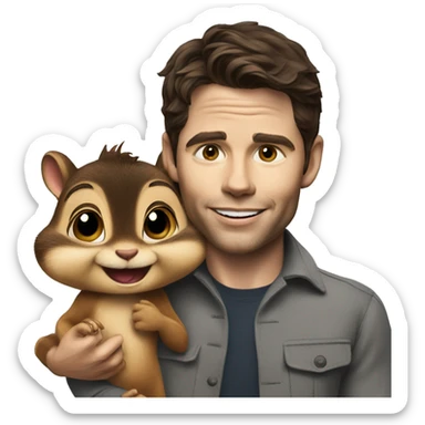 James marsden with chipmunk sticker
