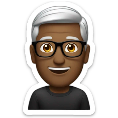 tim cook with a black macbook pro sticker