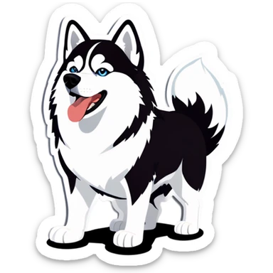 Dog Husky pee animation  sticker