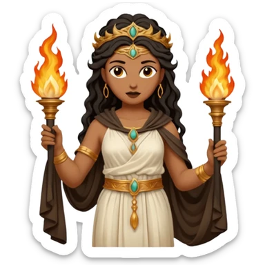 dark academia, Greek statue. Goddess Hecate  sticker