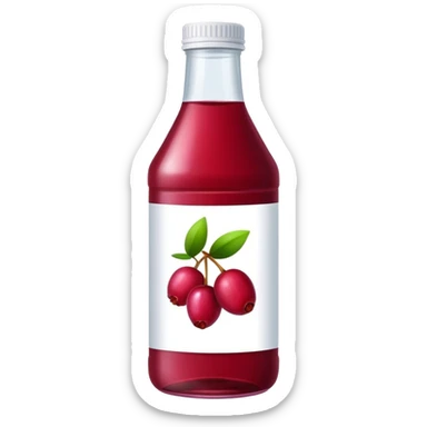 Bottle cranberry juice sticker