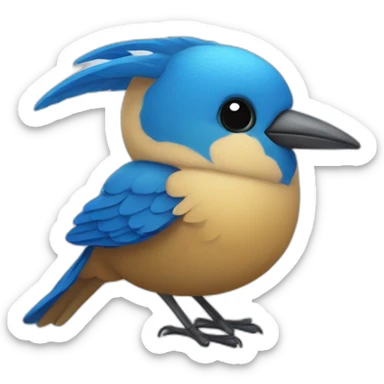 Periquito pajaro azul sticker