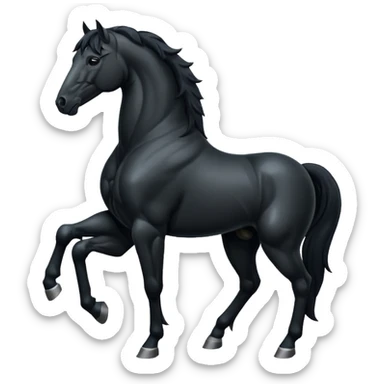 Black horse emoji sticker