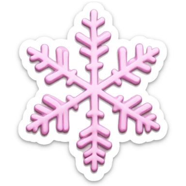 pastel pink snowflake  sticker