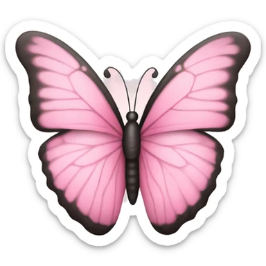 Create a baby pink butterfly  sticker