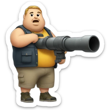 fat man with a bazooka sticker
