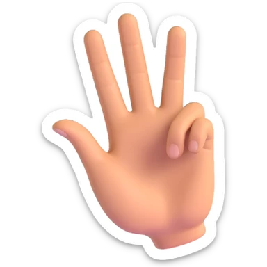 animated hand making a 'rock' gesture, moving upward, dynamic movement sticker