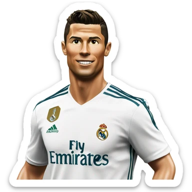 Cristiano Ronaldo camisa do Real Madrid sticker
