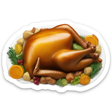turkey dinner sticker