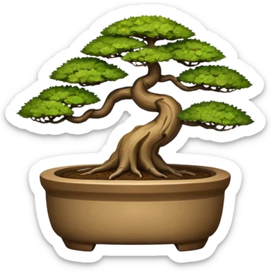 caveman art bonsai pot  sticker