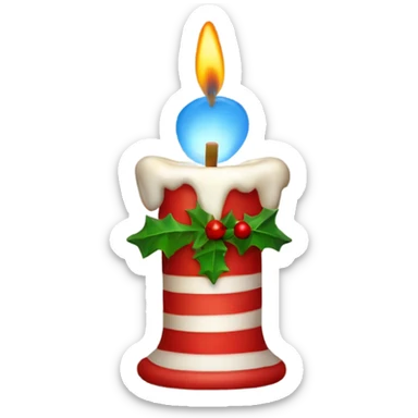 christmas candle sticker