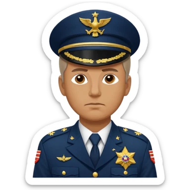 An American general in full uniform sticker